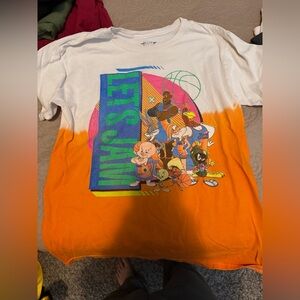 Kids Looney Tunes Basketball Tee - Orange & White